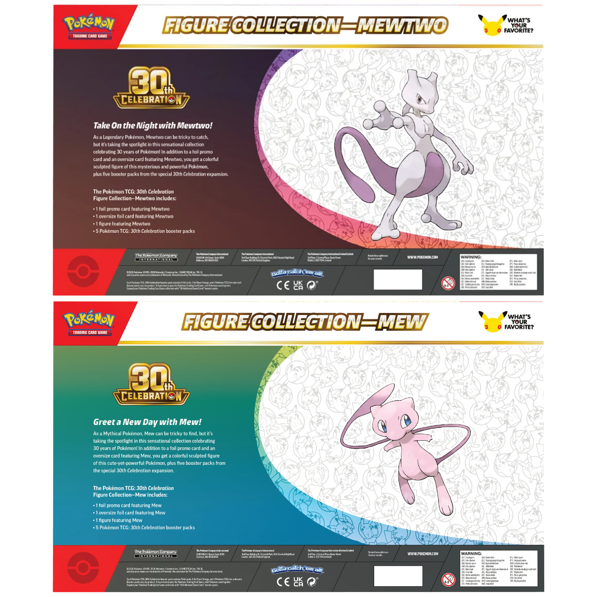 30th Celebration Collection Figurine - Mew / Mewtwo (Précommande)