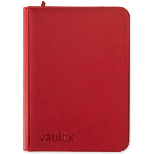 Álbum Vault X de 9 bolsillos - Rojo Fuego | Exo-Tec Zip Binder | 360 bolsillos