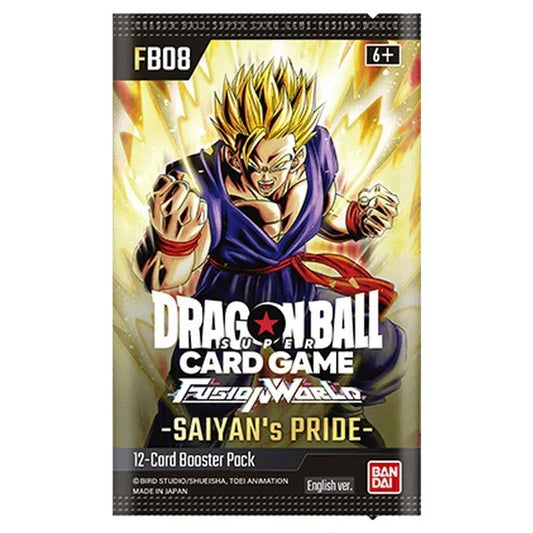 FB08 Booster Pack | Saiyan's Pride | Fusion World | Dragon Ball | Inglés