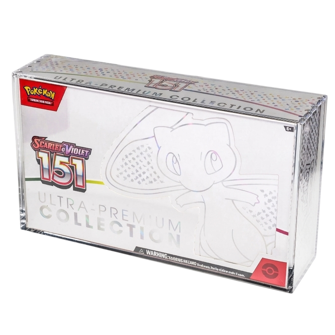 Boîte acrylique magnétique pour Ultra Premium 151, Mega Charizard et Terapagos | The Acrylic Box