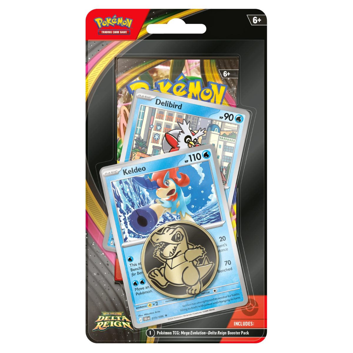 Premium Checklane 1-Pack Blister - Keldeo & Delibird | POKÉMON | Inglés