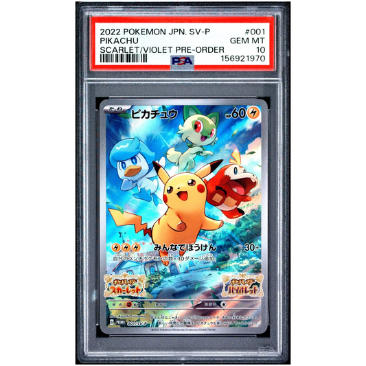 Pikachu (001/SV-P) | PSA 10 - Scarlet & Violet Pre-Order Promo