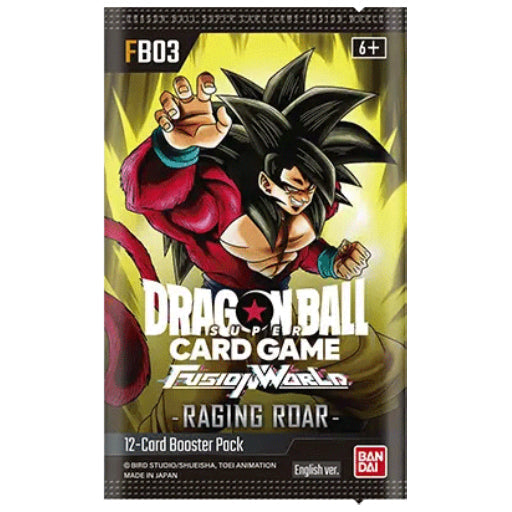 FB03 Booster Pack | Raging Roar | Fusion World | DRAGON BALL | Inglés