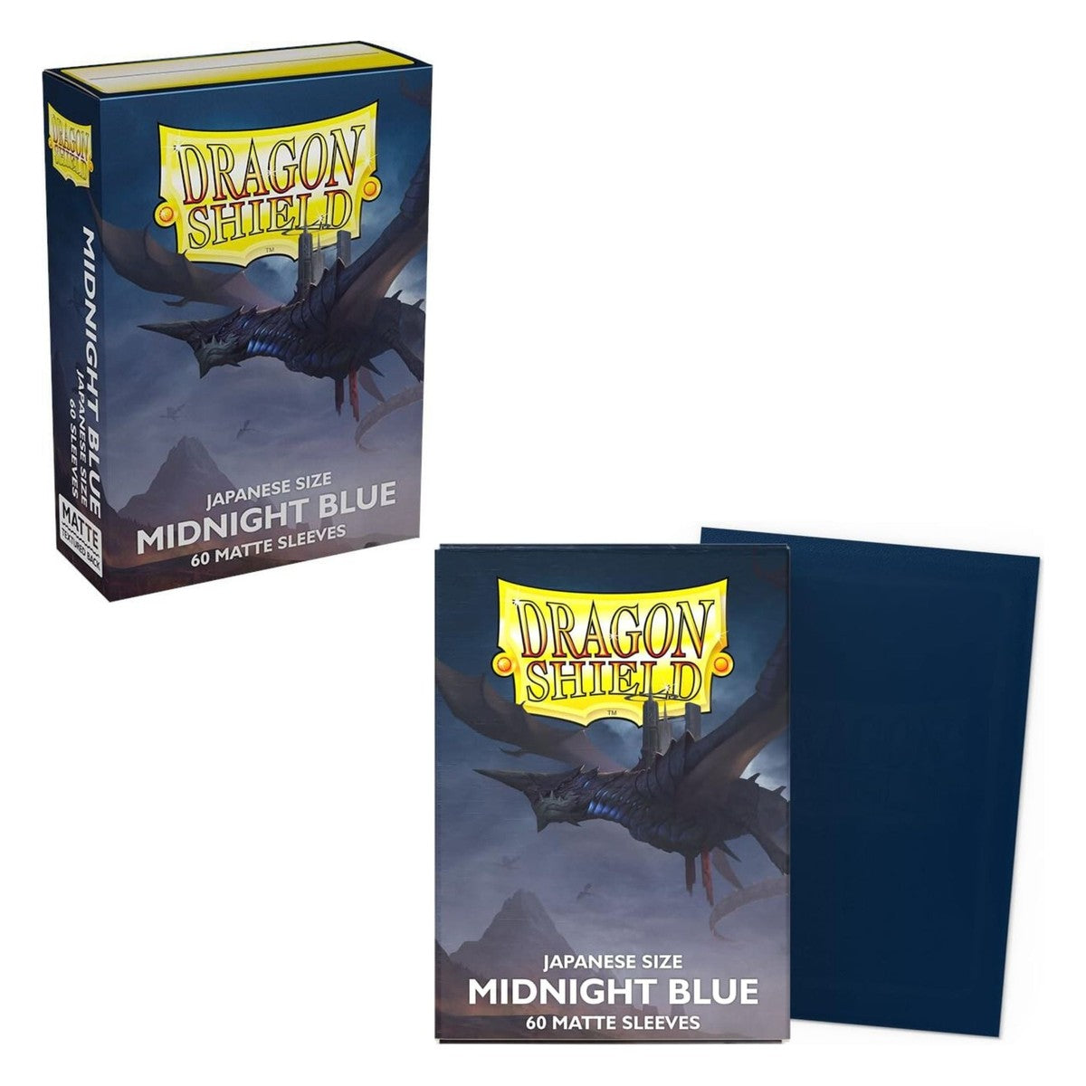 Fundas Dragon Shield Matte – Midnight Blue (60 uds.) | Tamaño Japonés