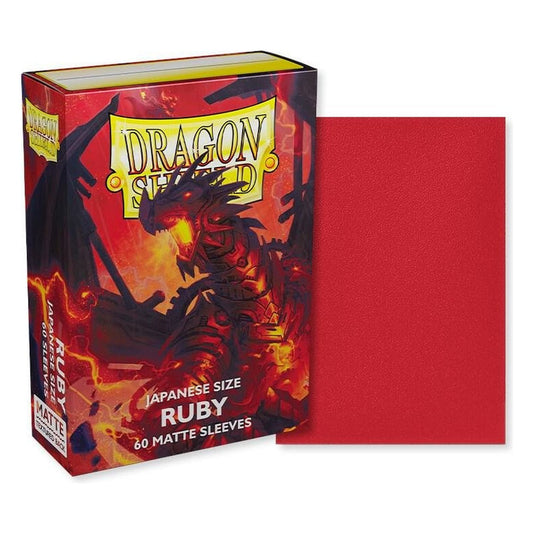 Fundas Dragon Shield Matte – Ruby (60 uds.) | Tamaño Japonés