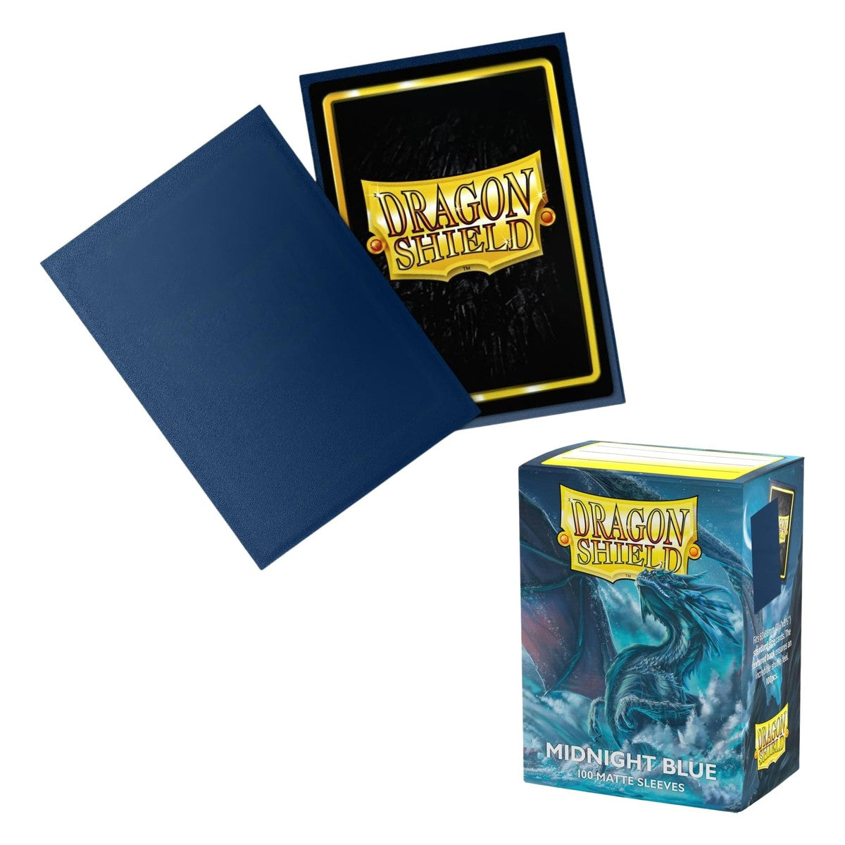 Fundas Dragon Shield Matte – Midnight Blue (100 uds.) | Tamaño Estándar