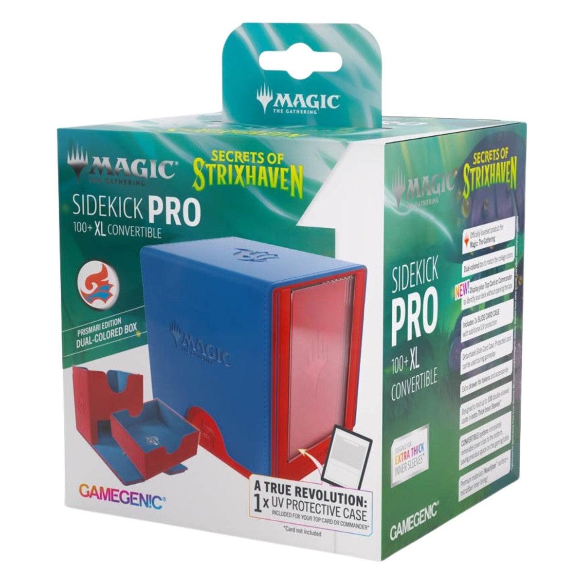 Caja para Mazo Gamegenic Sidekick PRO 100+ XL – Secrets of Strixhaven Prismari | MTG
