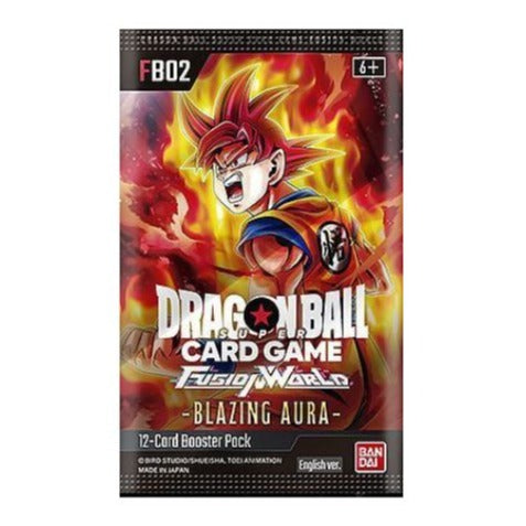 FB02 Booster Pack | Blazing Aura | Fusion World | Dragon Ball | Inglés